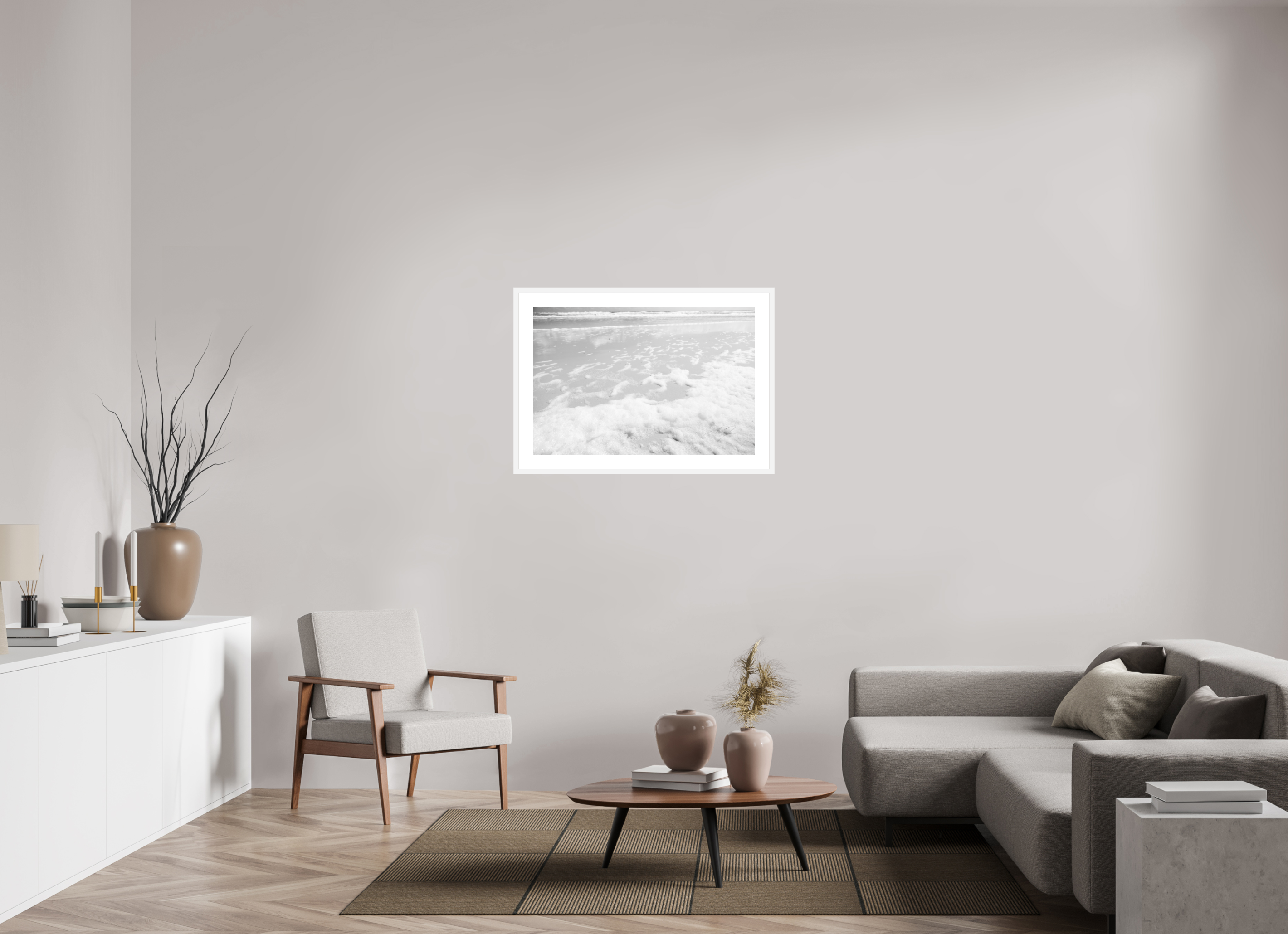 36 x 24″, FRAME - SOLID WOOD [FUJIFLEX] SEA FOAM